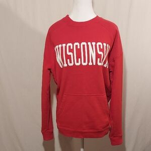 Women's Colosseum Red Wisconsin Badgers Campanile Pullover Sweatshirt